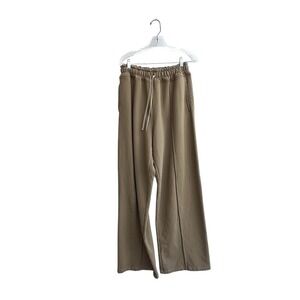 Lit Activewear Tall‎ High Waisted Green Wide Leg Cotton Sweatpants - Size L/XL